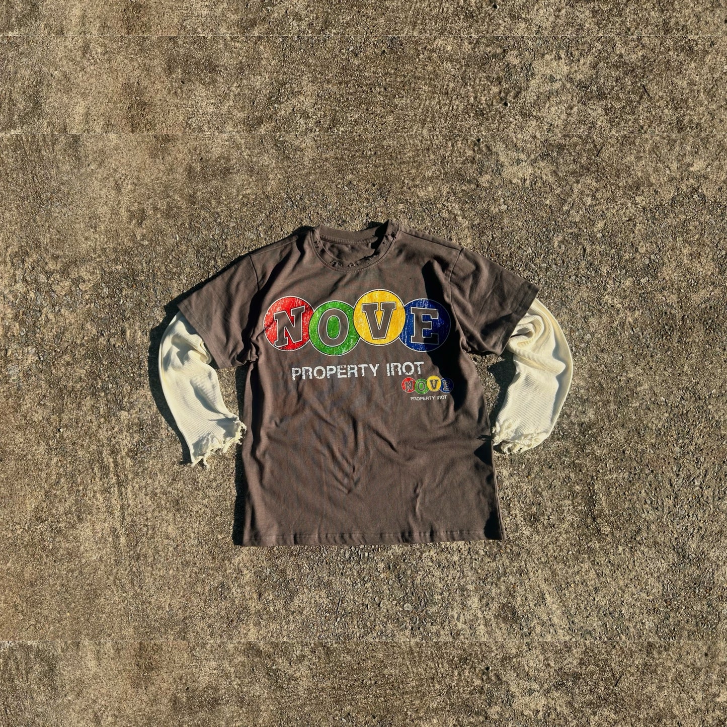 “PROPERTY OF IROT” MID-WEIGHT SKATER-TEE *DISTRESSED*