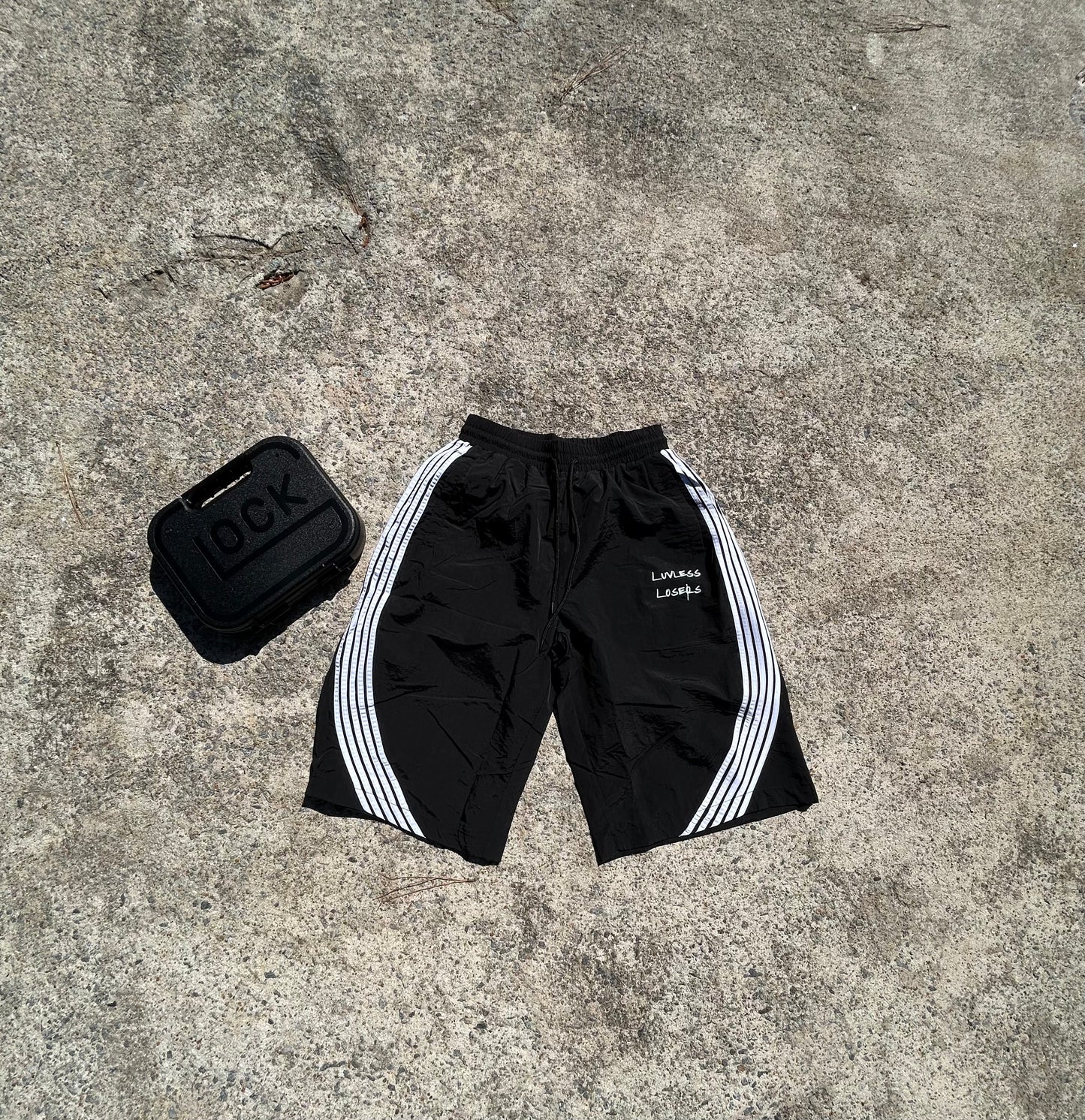 "D-BOY" NYLON SHORTS  *OVERSIZED*