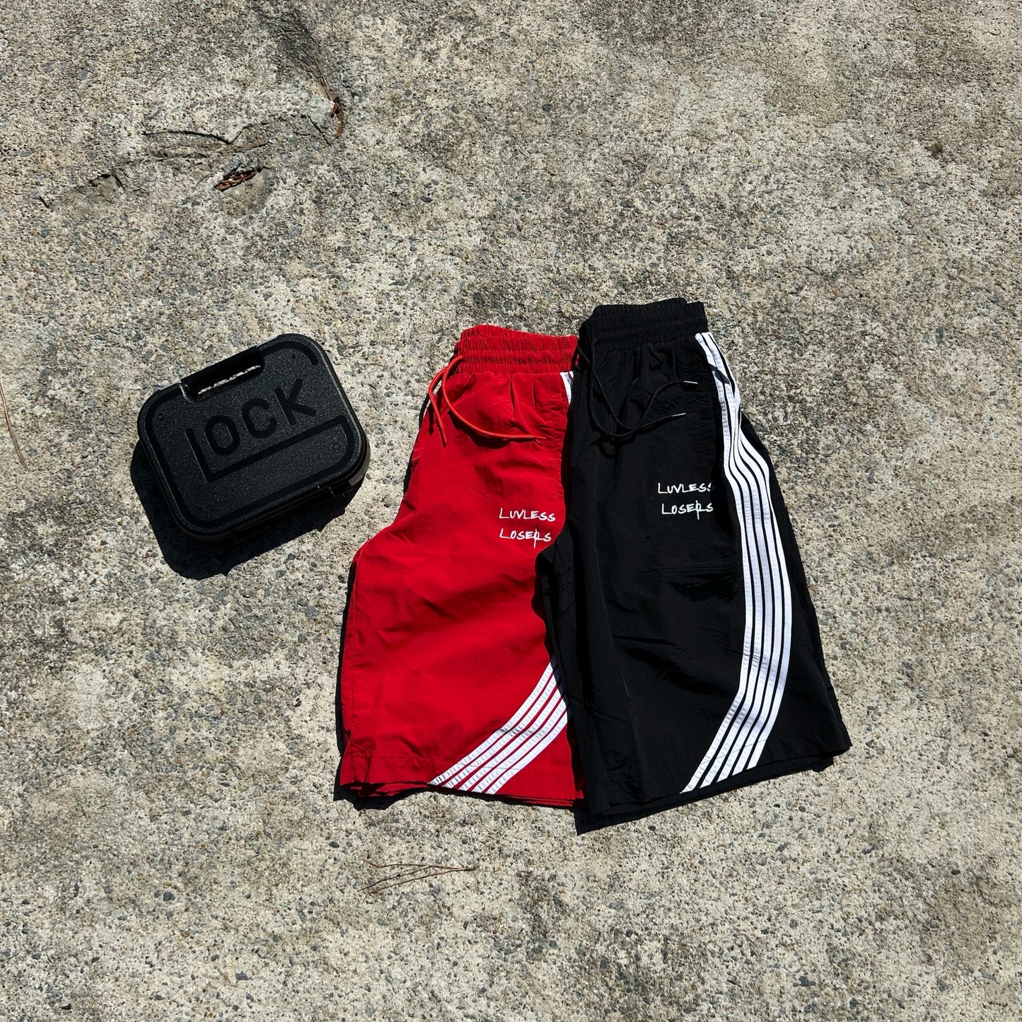 "D-BOY" NYLON SHORTS  *OVERSIZED*